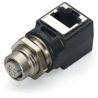 Wago 756-9503/040-000 tussenstuk voor kabels M12 RJ-45 Zwart, Roestvrijstaal - thumbnail