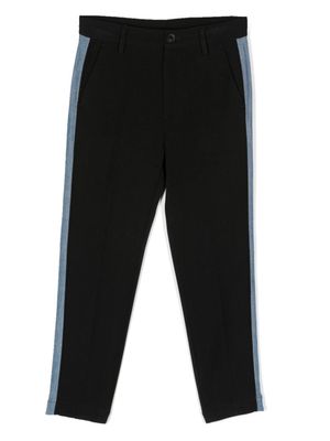 Diesel Kids pantalon droit à rayures - Noir