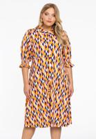 Yoek Jurk met knopen HARLEQUIN | Oranje | Maat 58/60