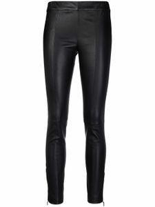 Ferragamo legging court en cuir - Noir