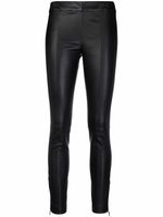 Ferragamo legging court en cuir - Noir