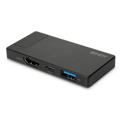 Lindy DST-Micro Bedraad USB 3.2 Gen 1 (3.1 Gen 1) Type-C Zwart