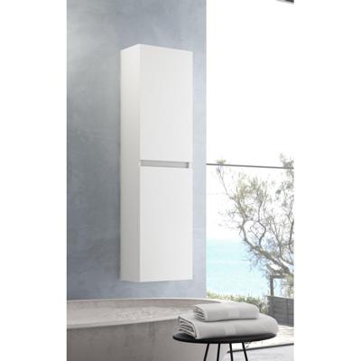 Saniclass Chaci Hoge Kast - 140x35x27cm - 2 deuren - mat wit 82141