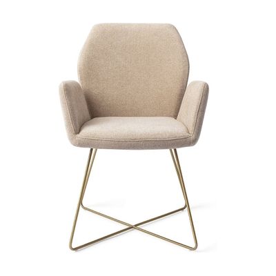 Jesper Home Misaki eetkamerstoel Funky Fudge cross gold