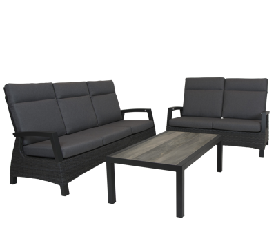 Qopps loungeset 3 zits bank en 2 zits bank met koffietafel Devis