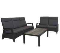 Qopps loungeset 3 zits bank en 2 zits bank met koffietafel Devis