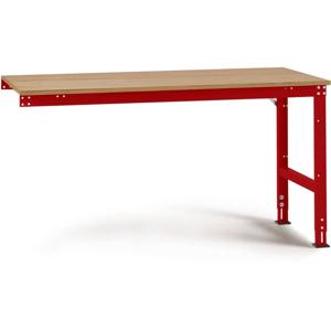 Manuflex AU6135.3003 Werk aanschuiftafel universele standaard met multiplex plaat, bxdxh = 2000 x 1200 x 760-870 mm Robijn-rood