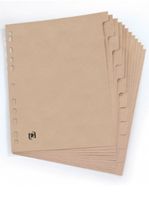 OXFORD Touareg tabbladen, uit karton, ft A4, onbedrukt, 11-gaatsperforatie, 12 tabs - thumbnail