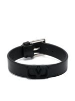 Valentino Garavani bracelet en cuir à plaque VLogo - Noir