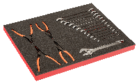 Bahco Foaminlay Fit&Go 3/3 met borgringsleutels en tangen - 17-delig - FF1A230