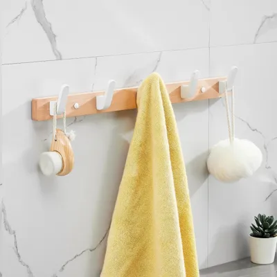 SARIHOSY Luxe Zwarte Houten Wandkapstok