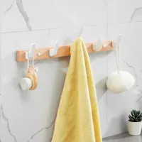SARIHOSY Luxe Zwarte Houten Wandkapstok SARIHOSY Luxe Zwarte Houten Wandkapstok