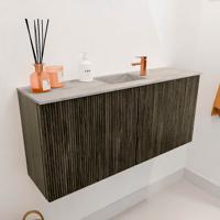 Toiletmeubel Mondiaz Joya Dlux | 90 cm | Meubelkleur Shadow | Faye wastafel Glace Wasbak Midden | 1 kraangat