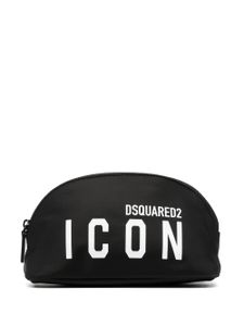 DSQUARED2 trousse de toilette à logo imprimé - Noir