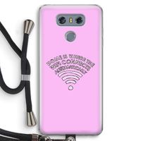 Home Is Where The Wifi Is: LG G6 Transparant Hoesje met koord