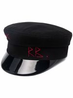 Ruslan Baginskiy casquette gavroche à broderies - Noir