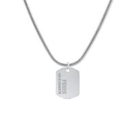 Kindercollectie S.O.S. dog tag ketting – Stainless steel - Zilver