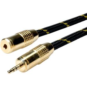 ROLINE GOLD 3,5 mm audio verlengkabel M/F, Retail Blister, 5 m