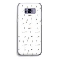 Hipster stripes: Samsung Galaxy S8 Transparant Hoesje