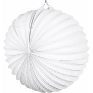 Party Lampion van papier - ronde vorm - wit - Dia 22 cm