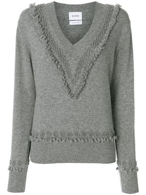 Barrie pull à col v en cachemire - Gris