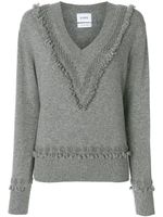 Barrie pull à col v en cachemire - Gris