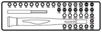 Beta Pa0401a micro schroevendraaier set