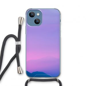 Sunset pastel: iPhone 13 mini Transparant Hoesje met koord