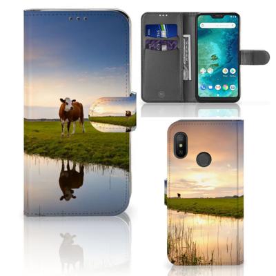 Xiaomi Mi A2 Lite | Telefoonhoesje | Met pasjeshouder | Koe