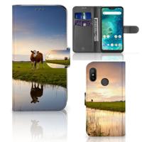 Xiaomi Mi A2 Lite | Telefoonhoesje | Met pasjeshouder | Koe