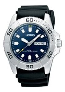Horlogeband Lorus RH321AX9 Rubber Zwart