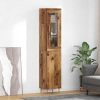 Hoge kast 2 pcs Oud Hout Bewerkt hout