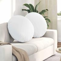 VidaXL Zitkussens 2 pcs wit ø60 x 21 cm stof