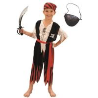 Compleet piraten kostuum maat S voor kinderen