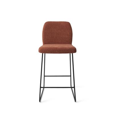 Jesper Home Barkruk 'Ikata' Slide Black, kleur Cosy Copper (zithoogte 65cm)