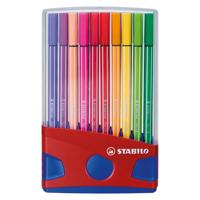 Stabilo pen 68 - viltstift - colorparade - set 20 stuks- rood