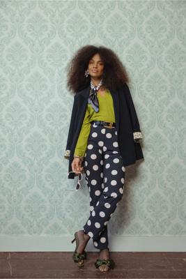 Anne polkadot trousers - darkblue/kit - 13491