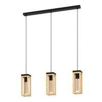 EGLO Nafferton Hanglamp - E27 - 80 cm - Zwart|Bruin