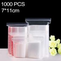 1000 stuks 7 x 11 cm PE zelf duidelijk Zip-Lock verpakking zak afdichten Custom Printing en grootte zijn welkom