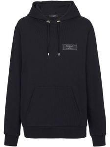 Balmain hoodie en coton à patch logo - Noir