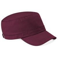 Katoenen leger/army pet/cap bordeaux rood voor volwassenen