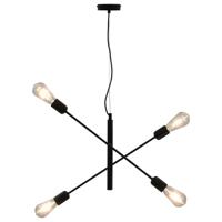 VidaXL Plafondlamp met filament peren 2 w e27 zwart