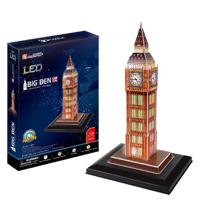 Cubic Fun 3D Puzzel Big Ben + LED Verlichting 28 Stukjes - thumbnail