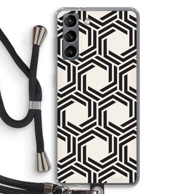 Geometrisch patroon: Samsung Galaxy S21 Transparant Hoesje met koord