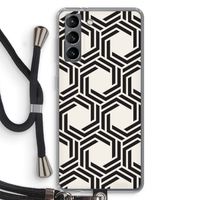 Geometrisch patroon: Samsung Galaxy S21 Transparant Hoesje met koord