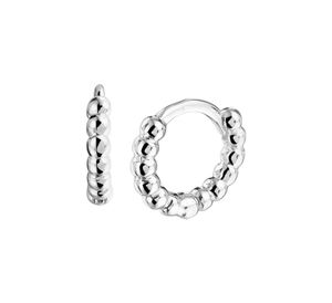 Klapoorringen Bolletjes zilver 3 x 12 mm