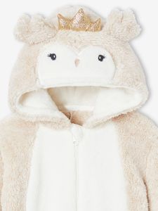 Kerstpyjamapak uil voor meisjes gemêleerd beige
