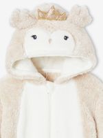 Kerstpyjamapak uil voor meisjes gemêleerd beige