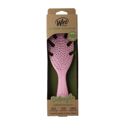 Wet Brush Go green detangler pink 1 Stuks