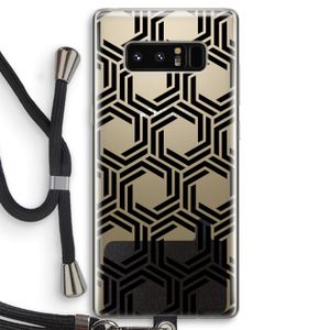 Geometrisch patroon: Samsung Galaxy Note 8 Transparant Hoesje met koord